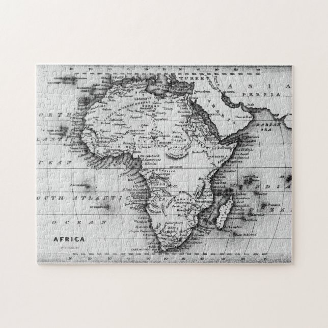 Puzzle Mapa de África el | grabado por Thomas Stirling (Horizontal)