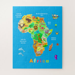 Puzzle Mapa de África para niños