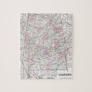 Puzzle Mapa de Alabama