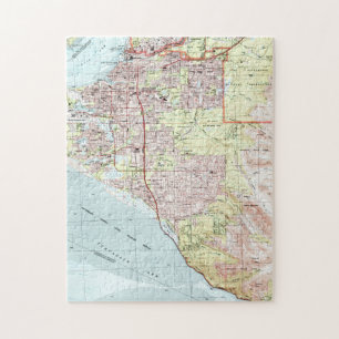 Puzzle Mapa de Anchorage Alaska (1994)