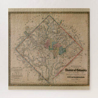 Puzzle Mapa de antiguas defensas de guerra civil de Washi