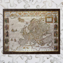 Mapa de Antigüedades de Europa por Willem Jansz Bl