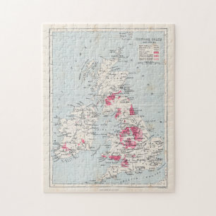Puzzle Mapa de antigüedades de industrias de las Islas Br