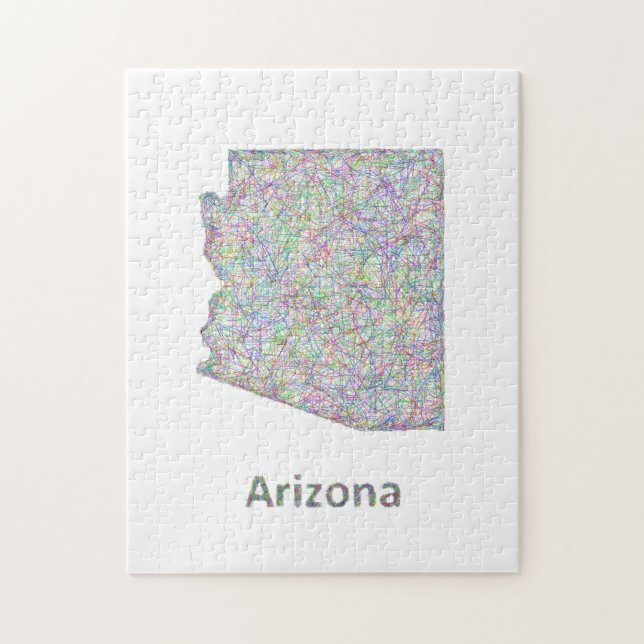 Puzzle Mapa de Arizona (Vertical)