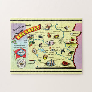 Puzzle Mapa de Arkansas 11x14