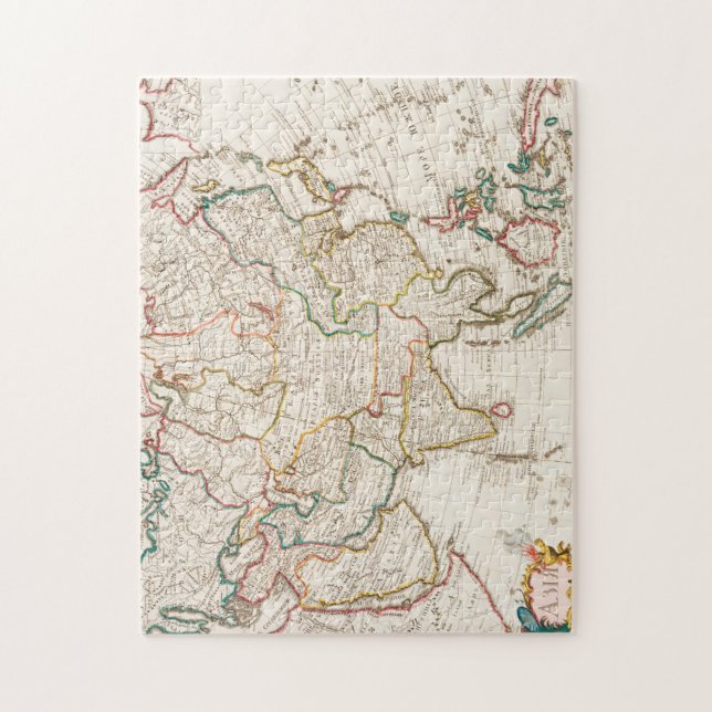 Puzzle Mapa de Asia. Idéntico a los mapas de Guillaume (Vertical)