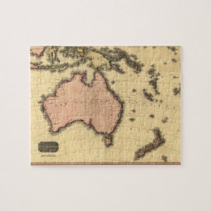 Puzzle Mapa de Australia 1818 - Australia, Nueva Zelanda