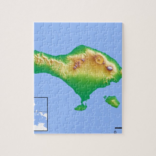 Puzzle Mapa de Bali (Vertical)