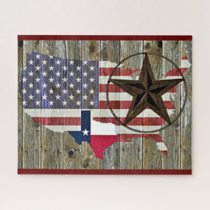 Puzzle Mapa de bandera del estado de Texas