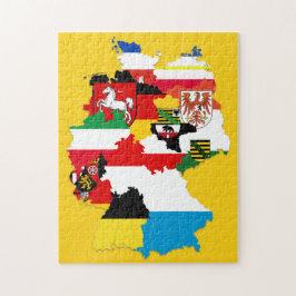 Puzzle Mapa de banderas de Estados alemanes, Bundesländer