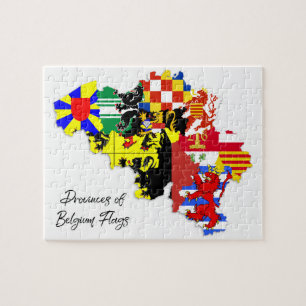 Puzzle Mapa de Banderas de las Provincias Belgas, Bélgic