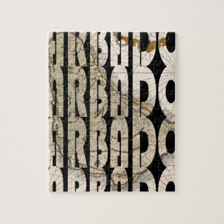 Puzzle Mapa de Barbados 1758