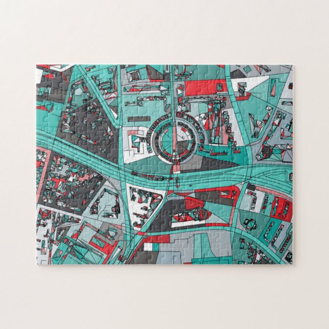 Puzzle Mapa de Berlín, Alemania (Horizontal)