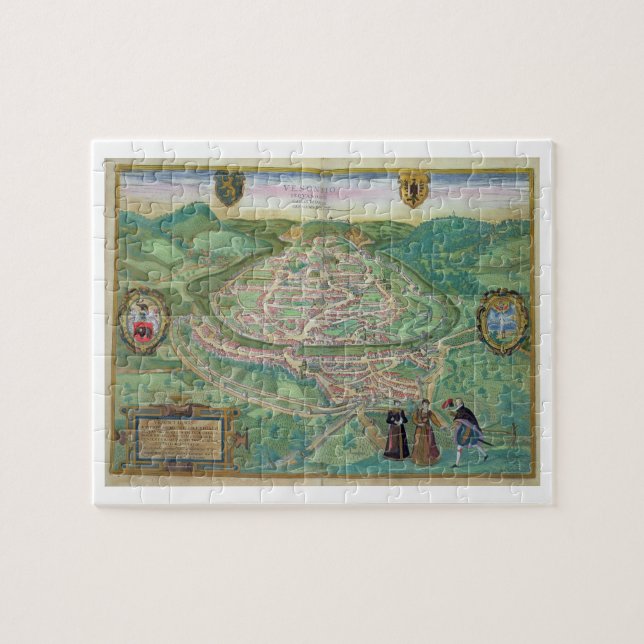 Puzzle Mapa de Besanzón, de "Civitates Orbis Terrarum" b (Horizontal)