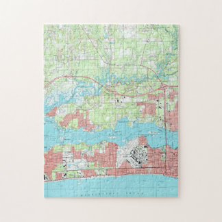 Puzzle Mapa de Biloxi Mississippi (1992)