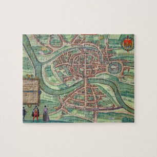Puzzle Mapa de Bristol, de "Civitates Orbis Terrarum"