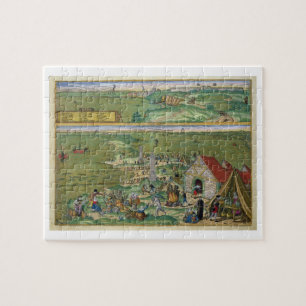 Puzzle Mapa de Cádiz, de "Civitates Orbis Terrarum" por 