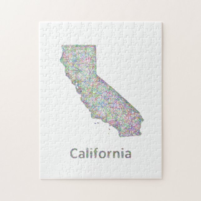 Puzzle Mapa de California (Vertical)