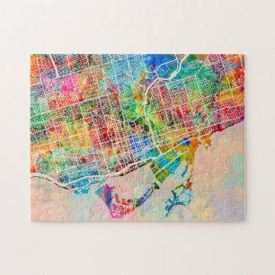 Puzzle Mapa de calle de la ciudad de Toronto