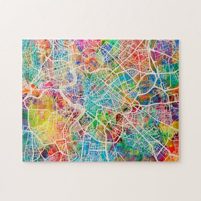 Puzzle Mapa de calle de Roma Italia (Horizontal)