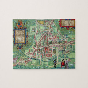 Puzzle Mapa de Cambridge, de 'Civitates Orbis Terrarum