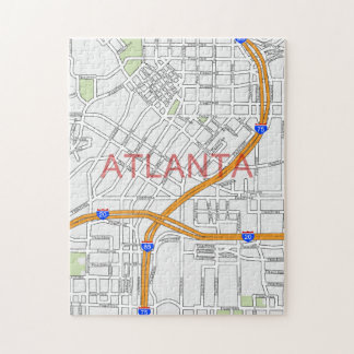 Puzzle Mapa de camino de Atlanta Peachtree