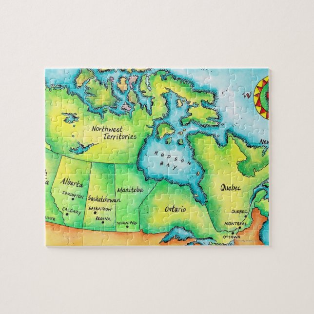 Puzzle Mapa de Canadá (Horizontal)