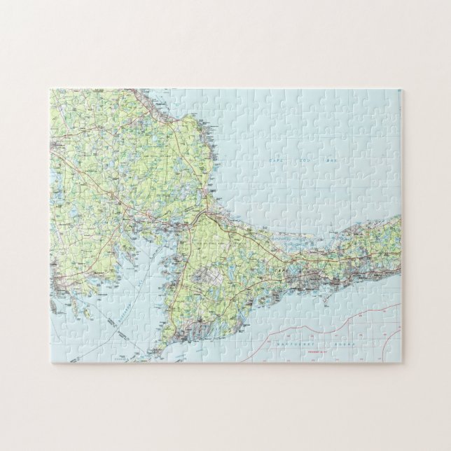 Puzzle Mapa de Cape Cod (1986) (Horizontal)