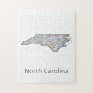 Puzzle Mapa de Carolina del Norte