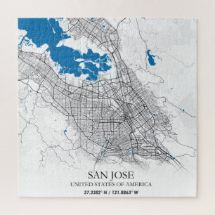 Puzzle Mapa de ciudades de viaje de Estados Unidos de San
