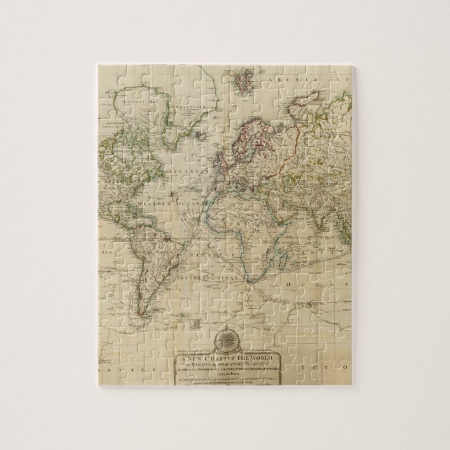 Puzzle Mapa de colores mundiales (Vertical)