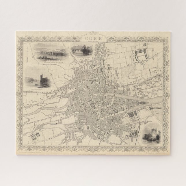Puzzle Mapa de Cork, Irlanda (Horizontal)