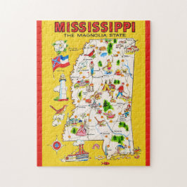 Puzzle Mapa de cosecha 11x14 de Mississippi