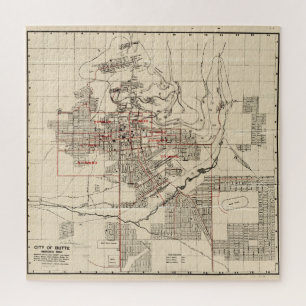 Puzzle Mapa de cosecha de Butte Montana (1909)