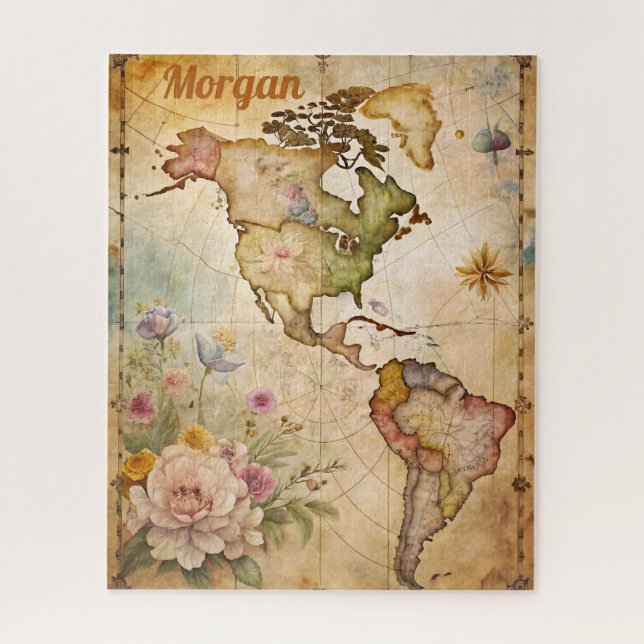 Puzzle Mapa de cosecha personalizada (Vertical)