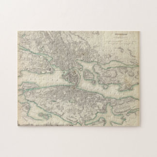 Puzzle Mapa de cosechas de Estocolmo Suecia (1838)