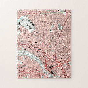 Puzzle Mapa de Dallas Tejas (1995)