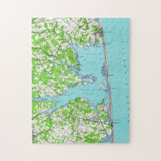 Puzzle Mapa de Delaware de la playa de Rehoboth y de la