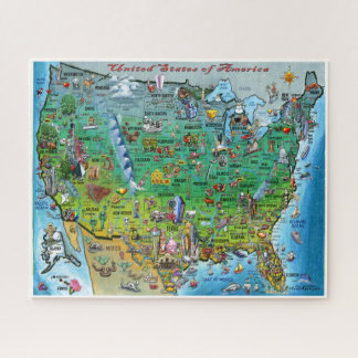 Puzzle Mapa de diversiones de Estados Unidos