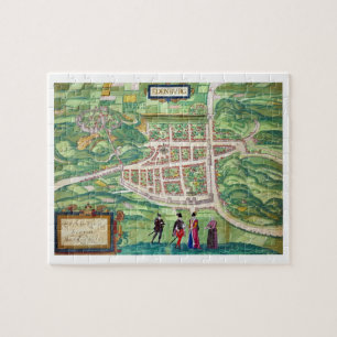 Puzzle Mapa de Edimburgo, de 'Civitates Orbis Terrarum