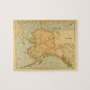 Puzzle Mapa de época de Alaska (1894)