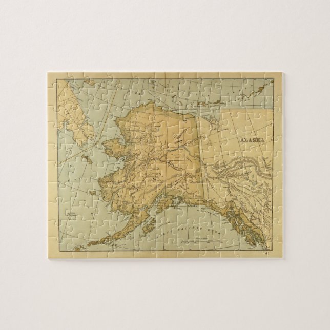 Puzzle Mapa de época de Alaska (1894) (Horizontal)
