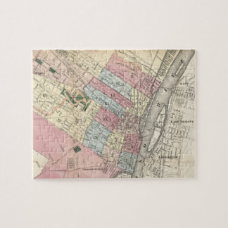 Puzzle Mapa de época de Albany NY (1874)