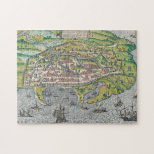 Puzzle Mapa de época de Alejandría Georg Braun