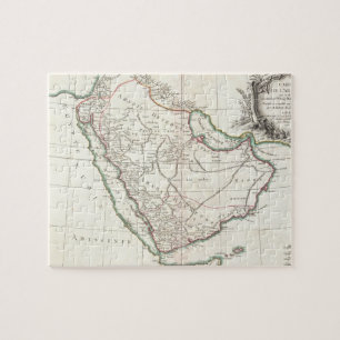 Puzzle Mapa de época de Arabia Saudita (1771)