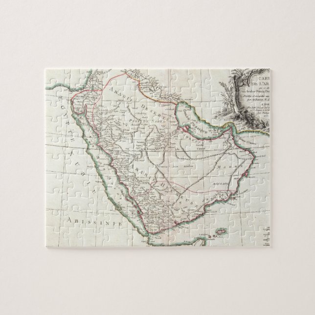 Puzzle Mapa de época de Arabia Saudita (1771) (Horizontal)
