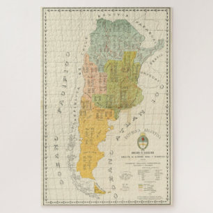 Puzzle Mapa de época de Argentina (1918)