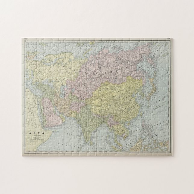 Puzzle Mapa de época de Asia (1889) (Horizontal)