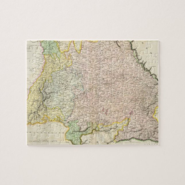 Puzzle Mapa de época de Baviera Alemania (1814) (Horizontal)