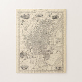 Puzzle Mapa de época de Belfast Irlanda (1851)